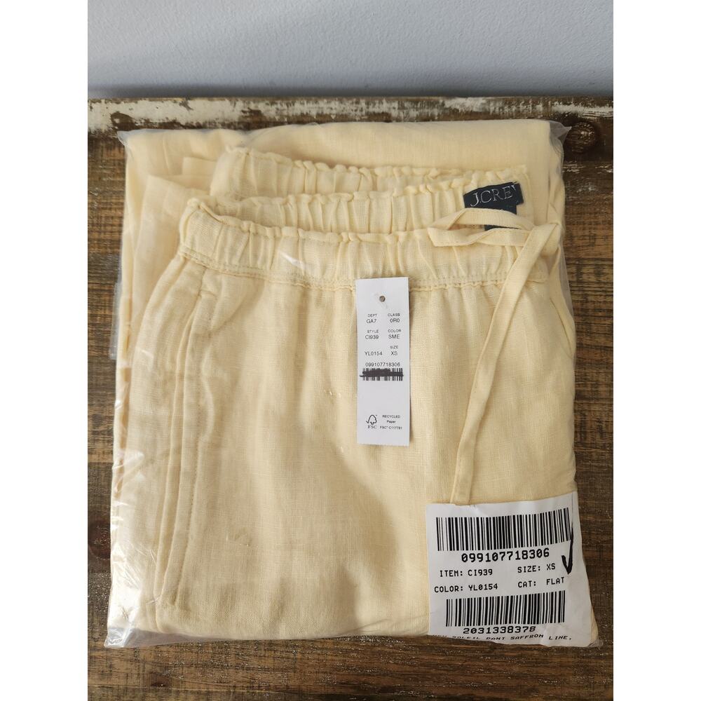 NWT J. Crew Soleil Pant In Linen Yellow XS - Picture 10 of 11